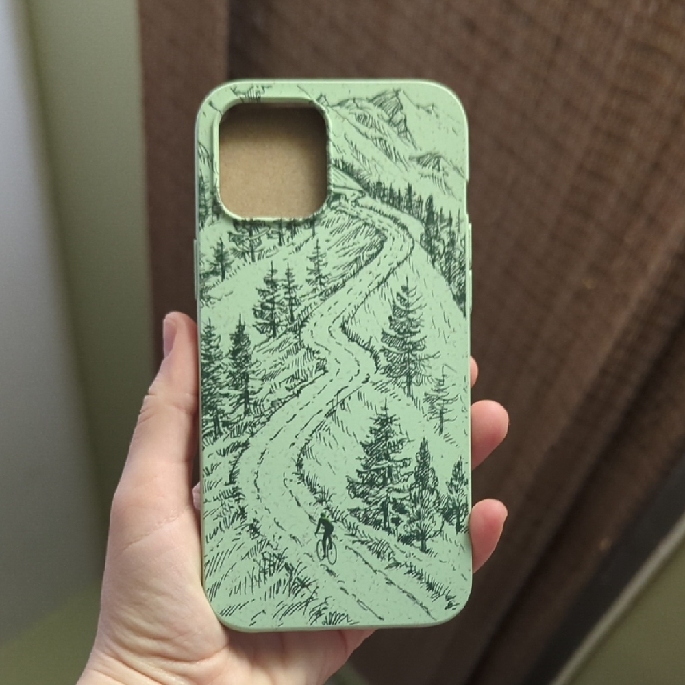 iPhone 12 Pro Max Pela Case Mountain Biker In Green New